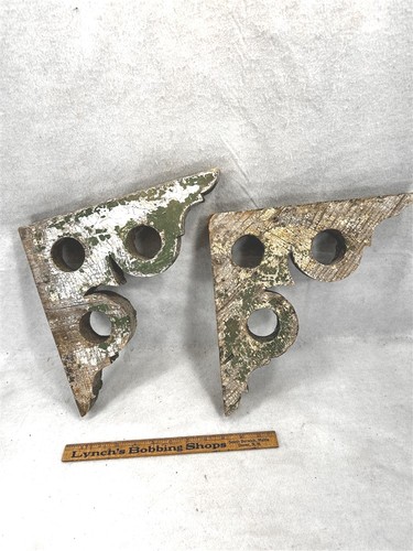 Antique corbels wooden pair - corbels,