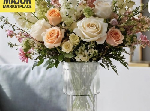 Glass vase for flowers large - vase,