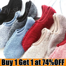 Women Mens Warm Non-slip Socks Home Fleece Thick Bed Slipper Floor Ankle Socks