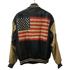 Budweiser leather jacket with American flag size L/XL