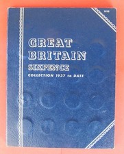 A set of George VI & QEII  (1937-67) sixpence coins housed in a Whitman folder