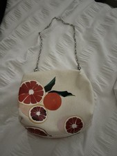 small White Zara Bag With Fruit Oranges