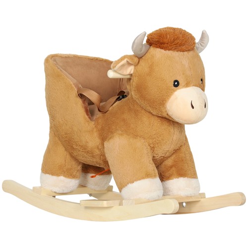 Plush cow rocking horse - rocking,
