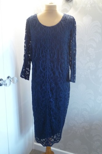 Ann harvey navy lace dress - harvey,