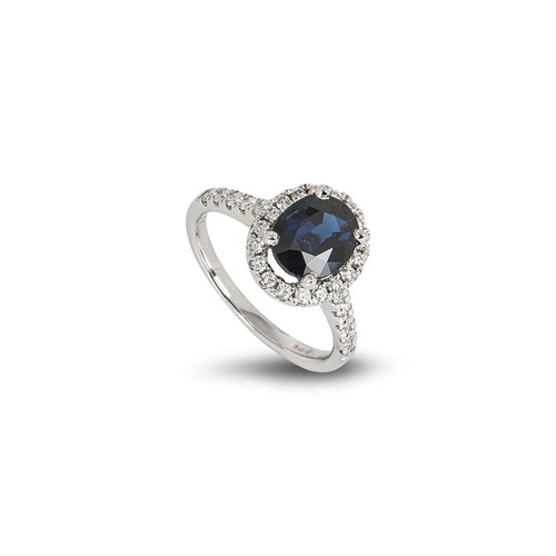 White gold sapphire and - sapphire,