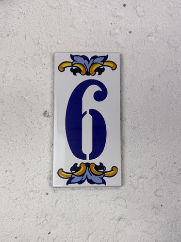 Vintage spanish ceramic number - vintage,