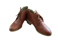 Clarks originals woman's tan lace up desert ankle boots size uk 8 D eu 42 vgc