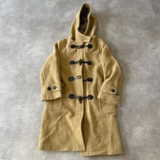 Burberry London Duffle Coat Kids 14 Vintage Nova Check Wool Coat, Tan Brown