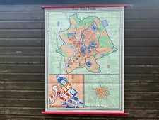 Vintage ANCIENT ROME CITY MAP Westermann linen backed school map  ITALY history