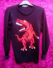 Run & Fly - Ladies Jumper - Black (Dinosaur) - Size XS - Excellent Condition