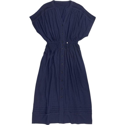 Wyse navy button midi - midi, dress