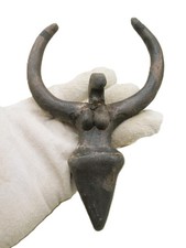 A234 ANCIENT EGYPTIAN PRE-DYNASTIC TERRACOTTA BIRD-LIKE DIETY IDOL SUPER RARE