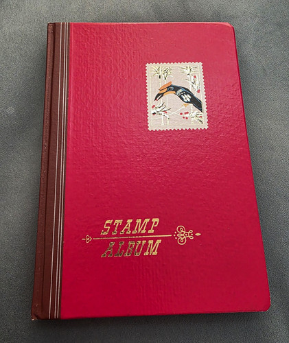 Bound stamp album with - album,