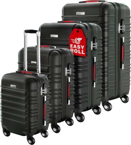 Suitcase set black luggage - set,