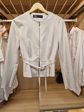 Womens Zara Faux Suede Peplum
