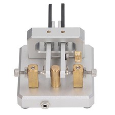 Silver Morse Code Key Double