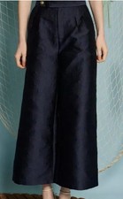 Sister Jane Bow Jacquard Cropped Trousers, Navy NWOT  Medium