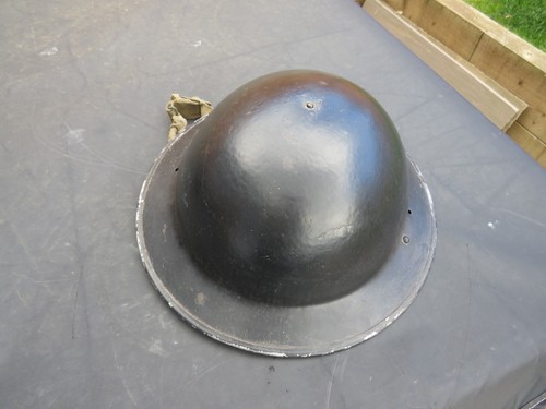 British home front helmet - front,