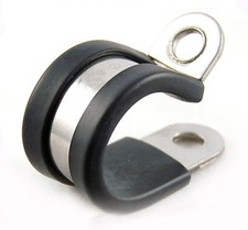 Rubber Lined Steel P Clips -