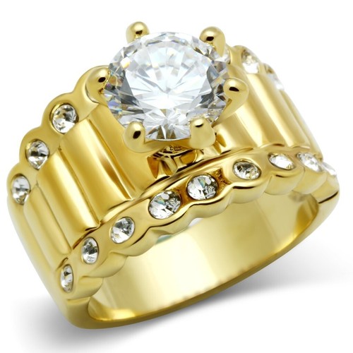 Solitaire ring gold 18kt - solitaire, 2