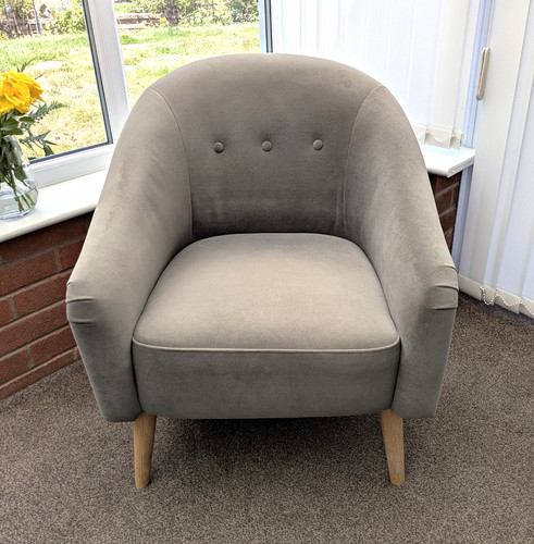 Grey upholstered accent - m&s,