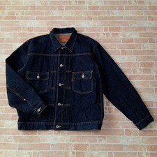 Schott 16oz. 2nd Denim Jacket PERFECTO INDIGO Size XL Button Casual Japan Used