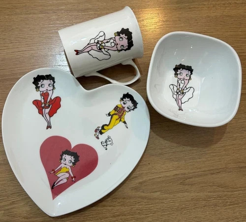 Betty boop set mug - boop, plate