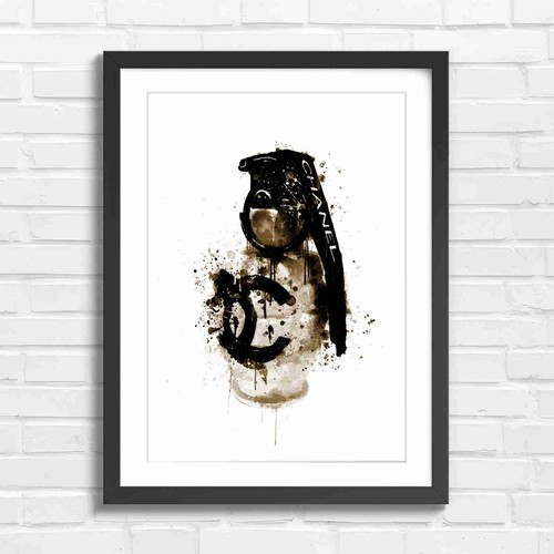 Chanel grenade graffiti art - chanel,