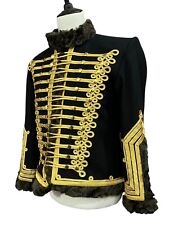 Men's Napoleonic Hussar Jacket Military Uniform Tunic Pelisse Jimi Hendrix Coat