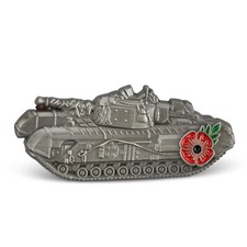 Churchill Tank Poppy Lapel