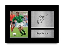 Roy Keane Great Gift Idea Printed Autograph A4 Picture for Football Fans