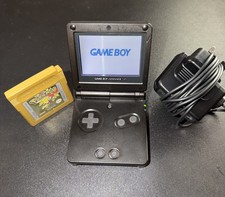 Gameboy Advance SP Black with Pokémon Gold Original Charger Tested Working