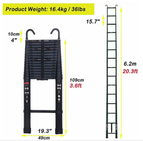 Telescopic folding ladder - folding,