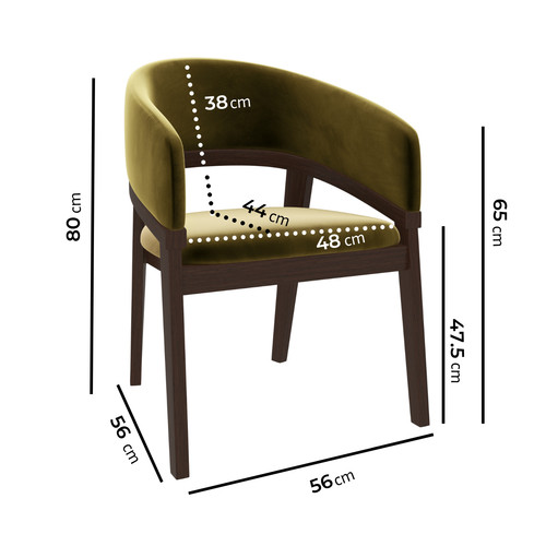 Set walnut olive - set, green
