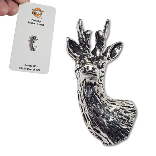 Roe buck deer pin - deer, badge