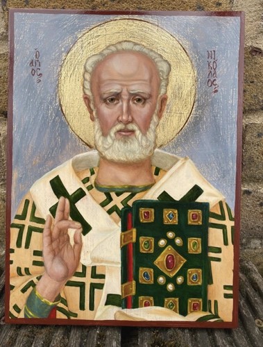 Saint nicholas icon - saint, oil