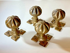 Cast Brass Door Knobs Very Heavy 720 grams each 4 total