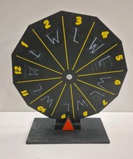 Pub Games Spinning Wheel Of Fortune Wooden Vintage Chalkboard , Win/lose  22.5"H