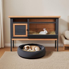 Rabbit hutch with - with, removable