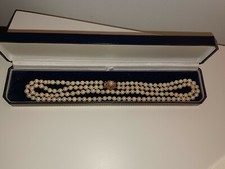  Cultured Pearl double Strand Necklace 9ct clasp 