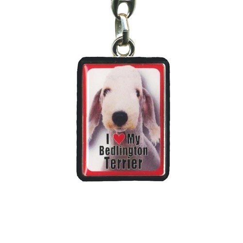 Bedlington terrier keyring i - keyring,