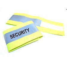 Yellow Armband SECURITY Reflective Hi Visibility ID Strip Extra Long 22" X 4"