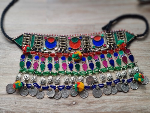 Afghan long vintage choker - afghan,