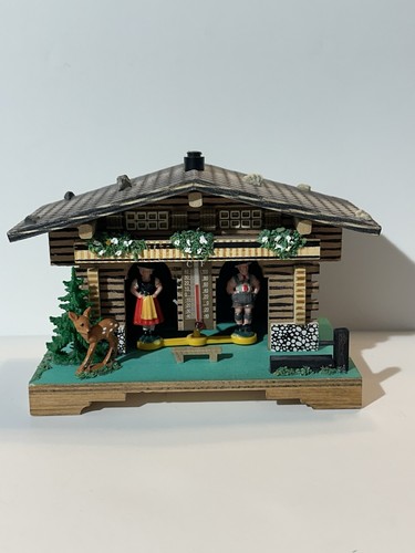 Vtg german wood weather house - vtg,