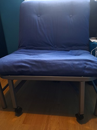 Single futon grey metal - futon,