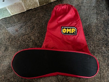 OMP Kart Waterproof Nylon Overshoes Boots Reinforced Rubber Sole size 7