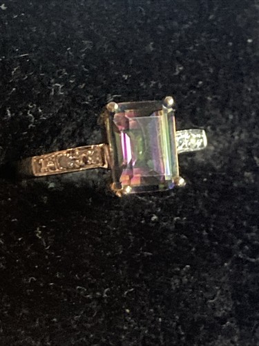 9ct gold mystic - topaz, ring