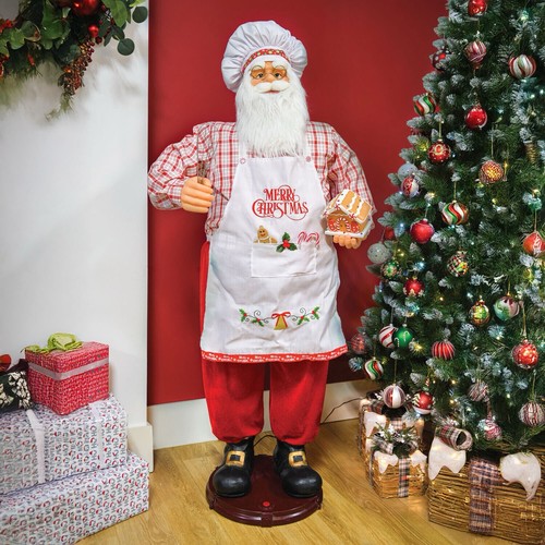 Singing and dancing chef santa - singing,