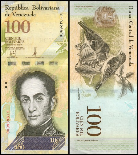 Venezuela 100000 bolivar - venezuela,