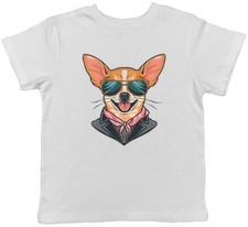 Chihuahua Pet Dog Cool Sunglasses Scarf Kids T-Shirt Boys Girls Gift